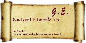 Gauland Eleonóra névjegykártya